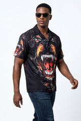 Hawaiian Aloha Shirt Men's Street Wear Dog Modern Short Sleeve