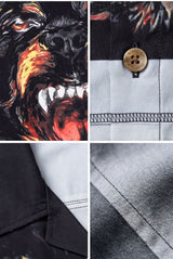 Hawaiian Aloha Shirt Men's Street Wear Dog Modern Short Sleeve