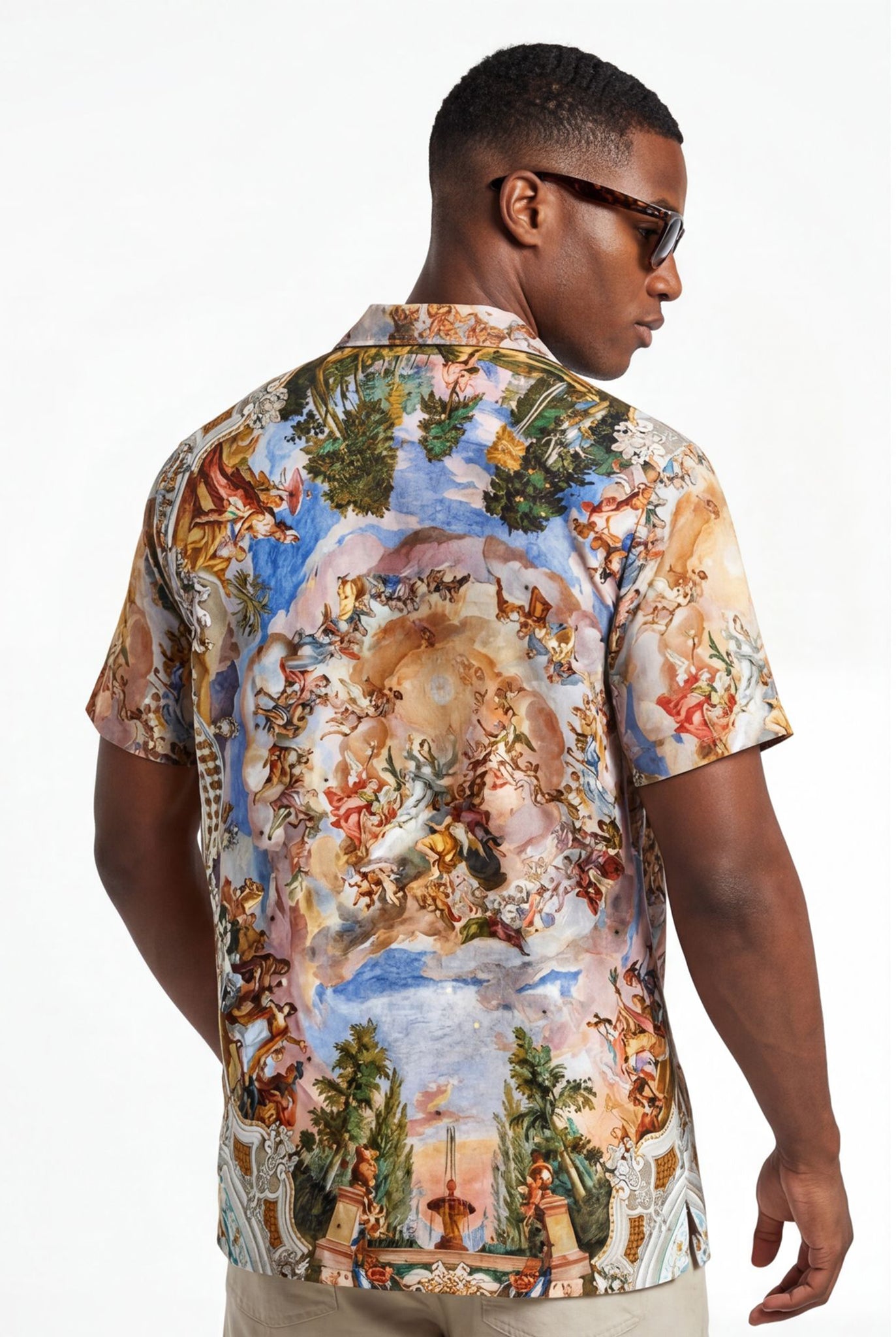 Hawaiian Aloha Shirt Men's Modern Art Print Short Sleeve