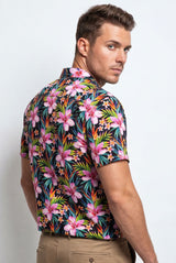 Hawaiian Aloha Shirt Men's Floral Tropical Classical Print Short Sleeve