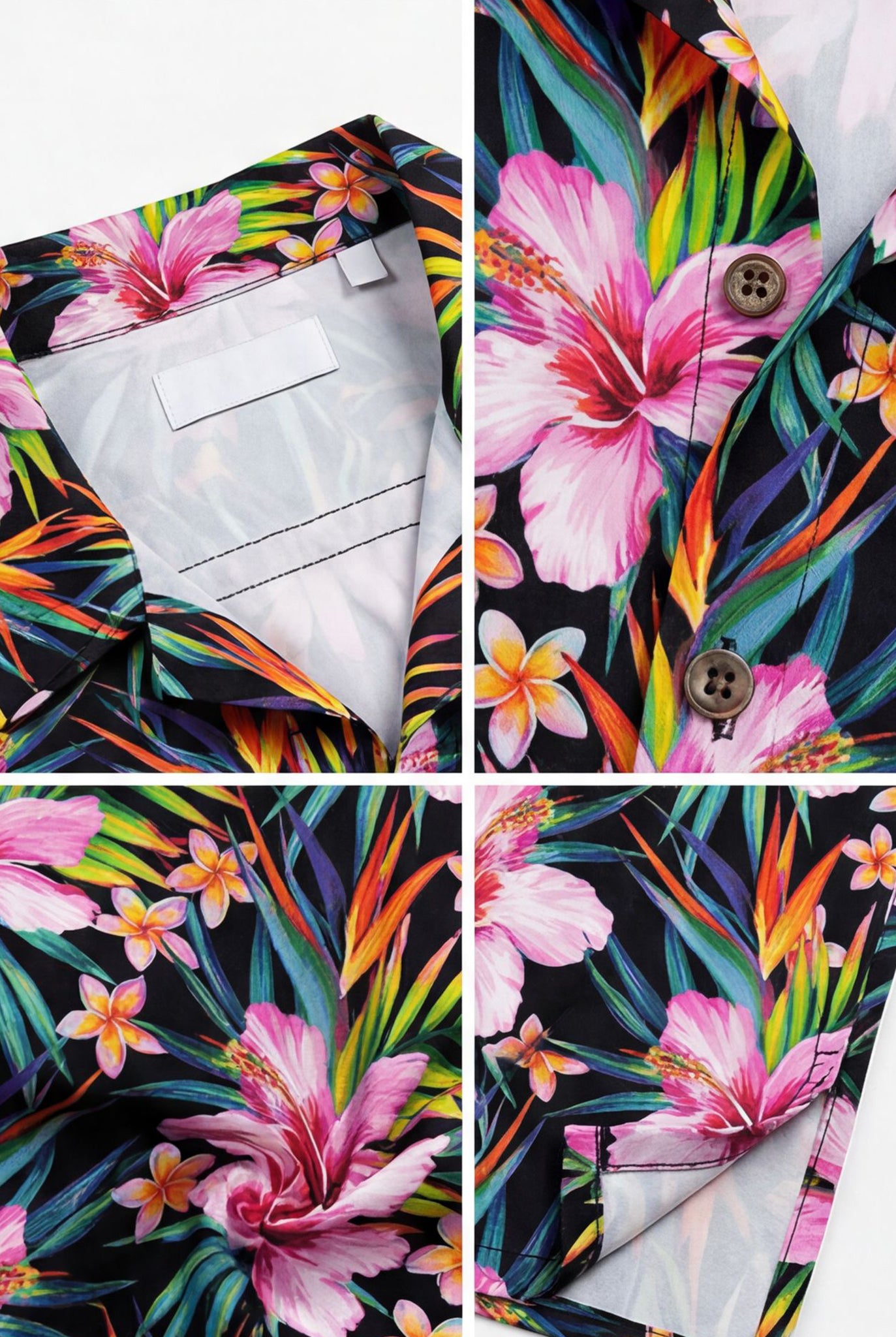 Hawaiian Aloha Shirt Men's Floral Tropical Classical Print Short Sleeve