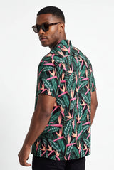Hawaiian Aloha Shirt Amazon Leafs Tropical Classic Short Sleeve