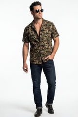Hawaiian Shirt Men's Camo Army Aloha Short Sleeve