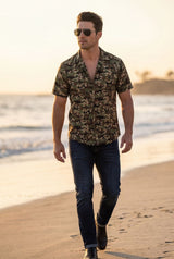 Hawaiian Shirt Men's Camo Army Aloha Short Sleeve