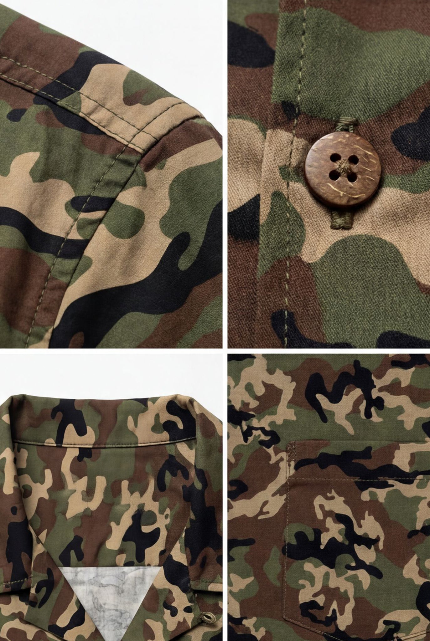 Hawaiian Shirt Men's Camo Army Aloha Short Sleeve