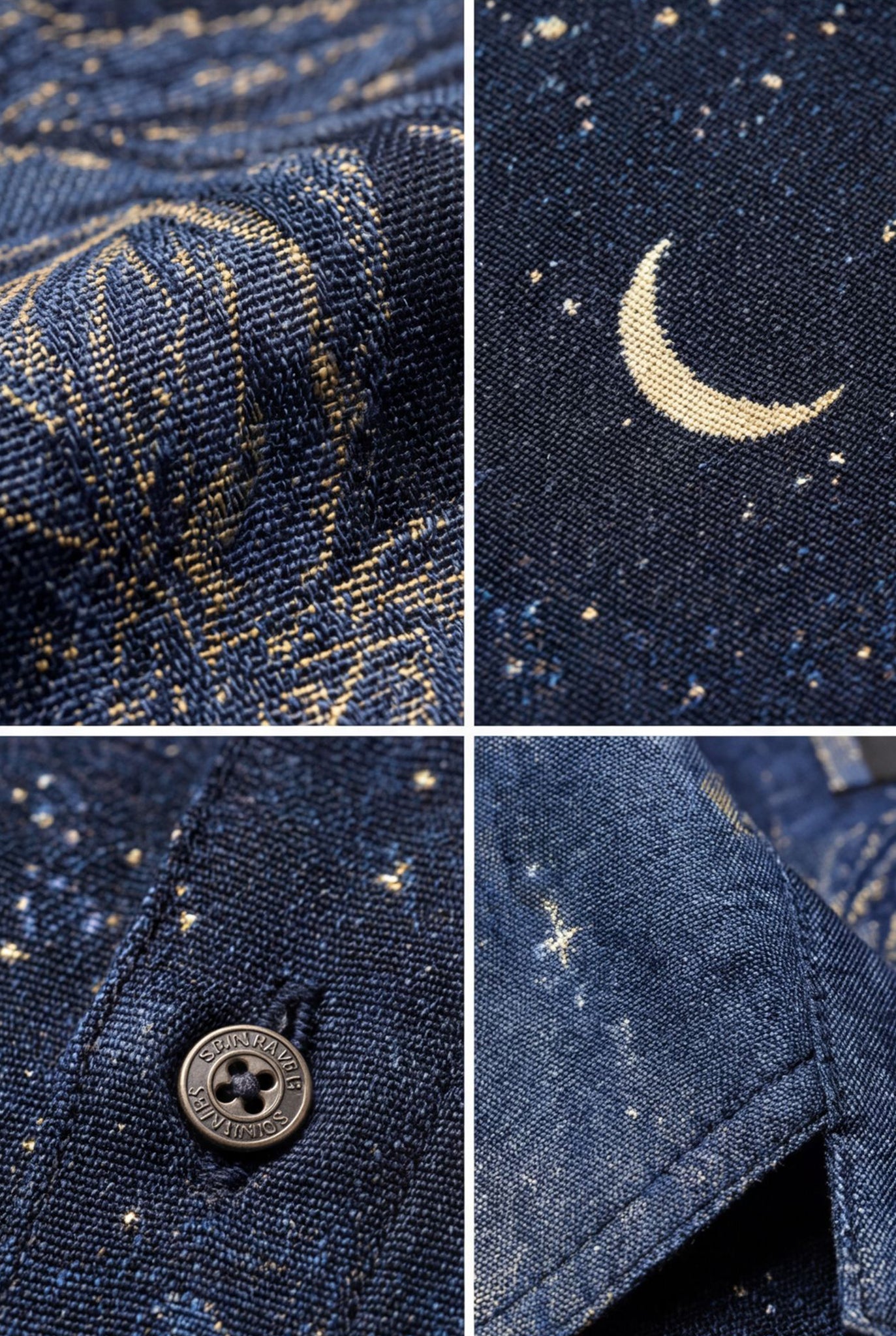 Hawaiian Shirt Men's Tropical Night Moon Flower Aloha Short Sleeve